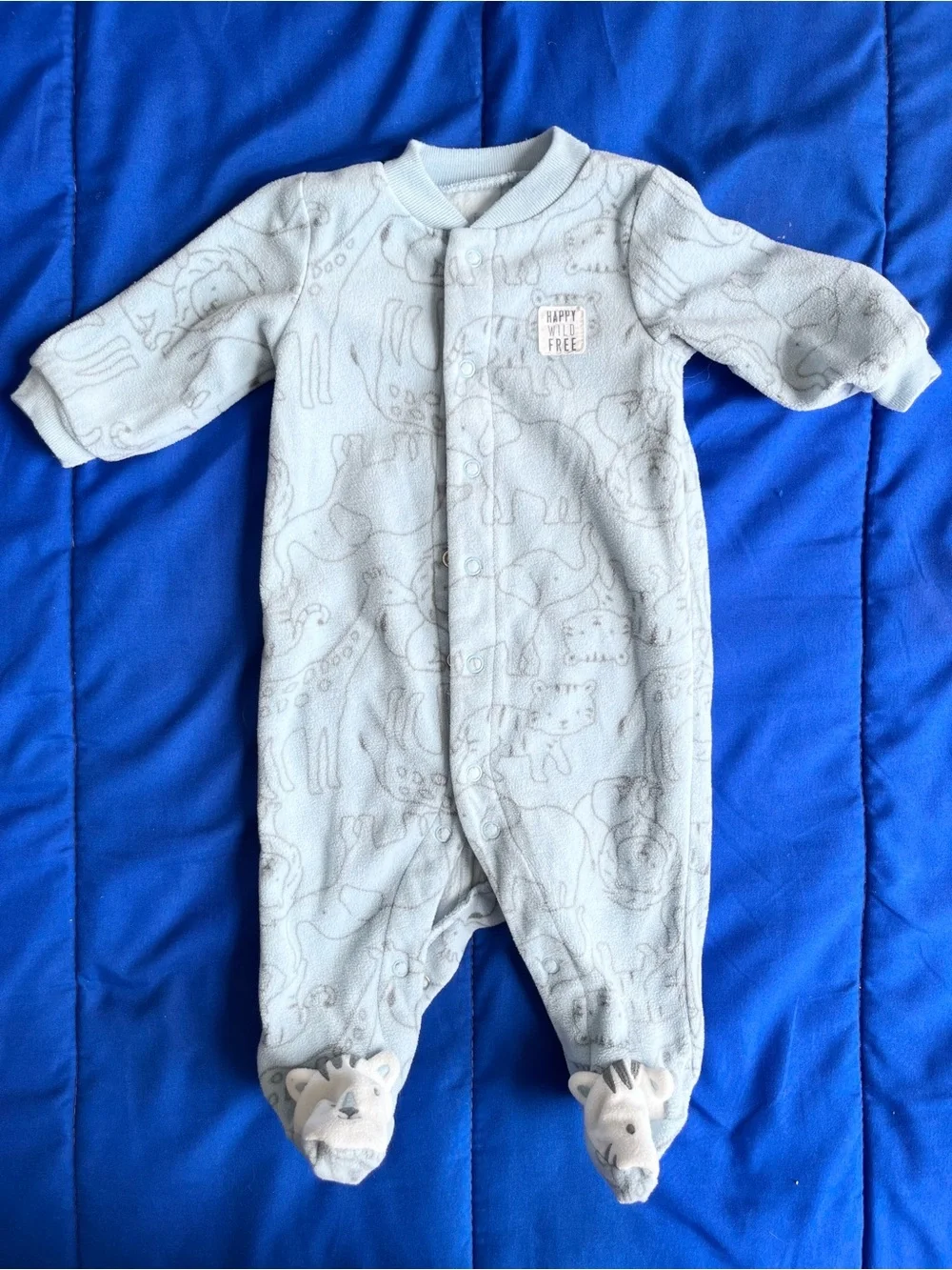 CARTER’S Baby Fleece Footed Pajamas (5) 0-3 Months